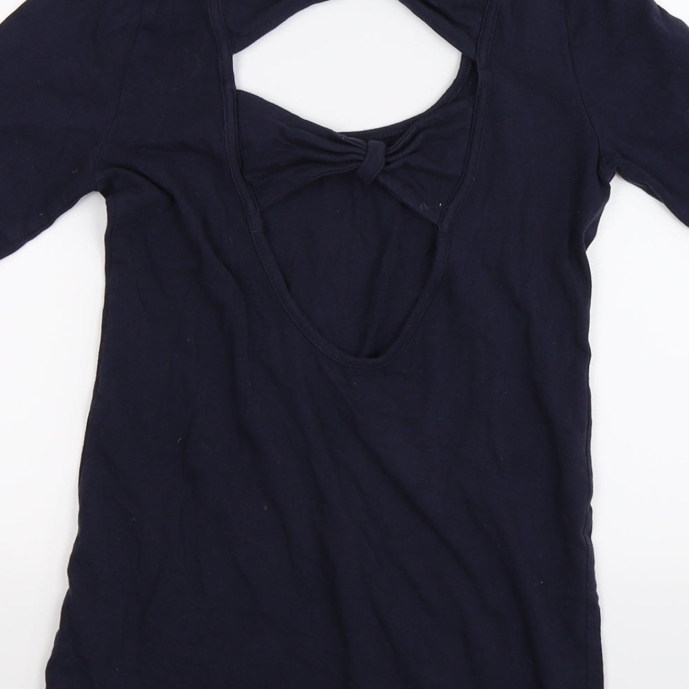 Topshop Womens Blue   Tunic T-Shirt Size 12