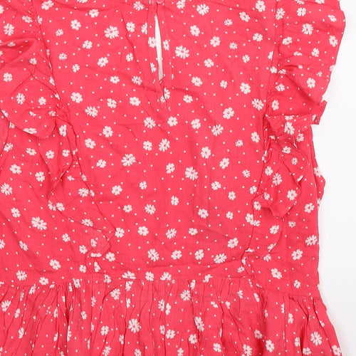 lost stock Womens Pink Floral  Tunic T-Shirt Size M