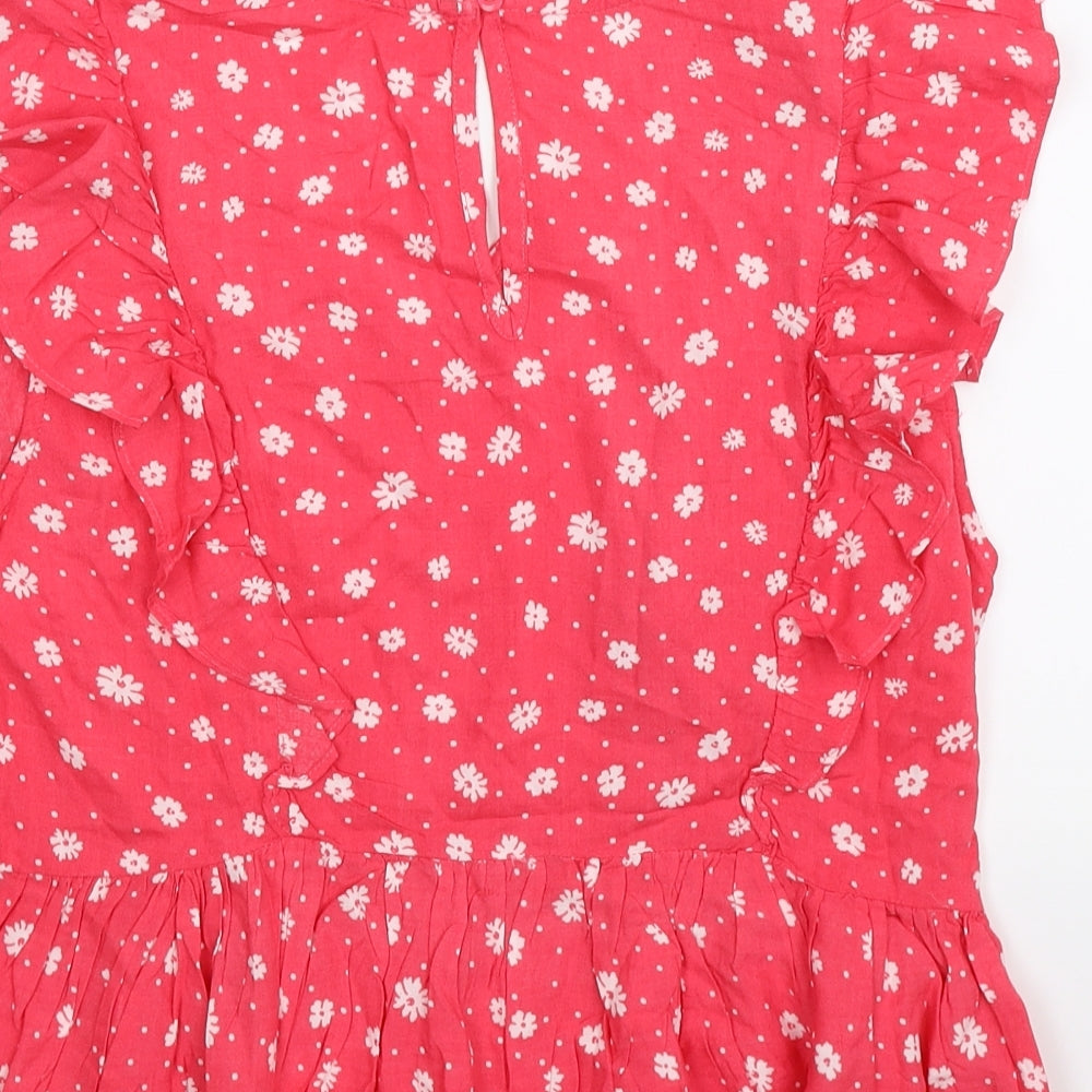 lost stock Womens Pink Floral  Tunic T-Shirt Size M