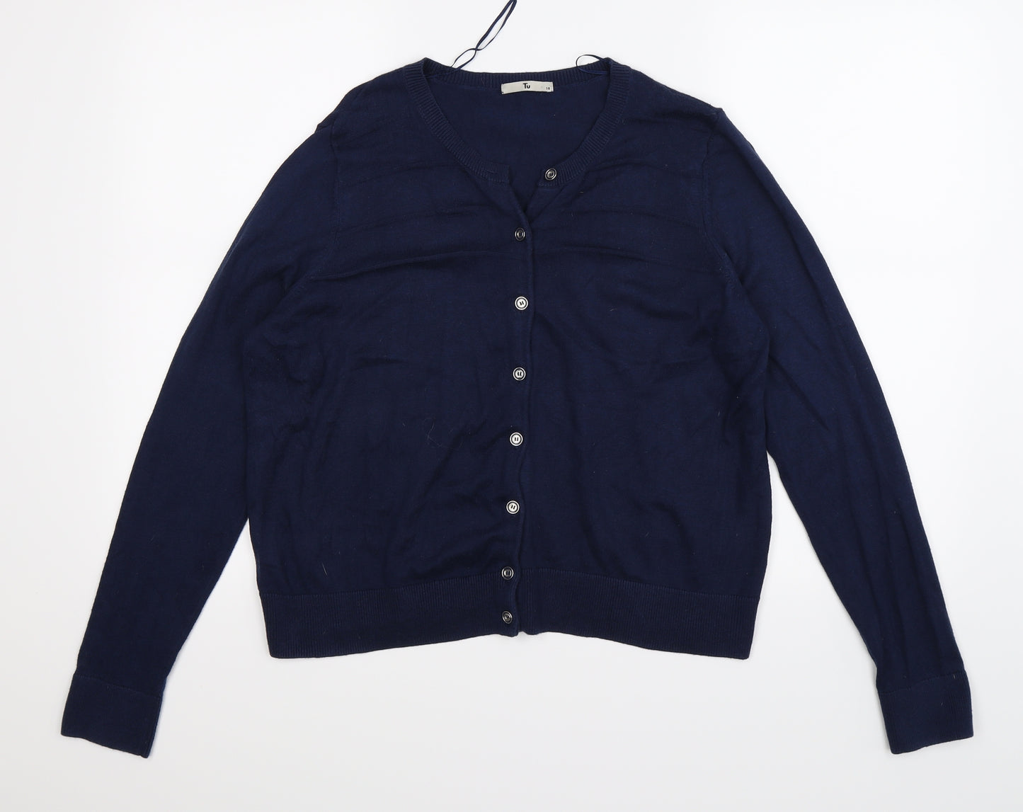TU Womens Blue  Knit Cardigan Jumper Size 18