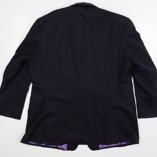 fielding nicholson Mens Purple Striped  Jacket Suit Jacket Size 44