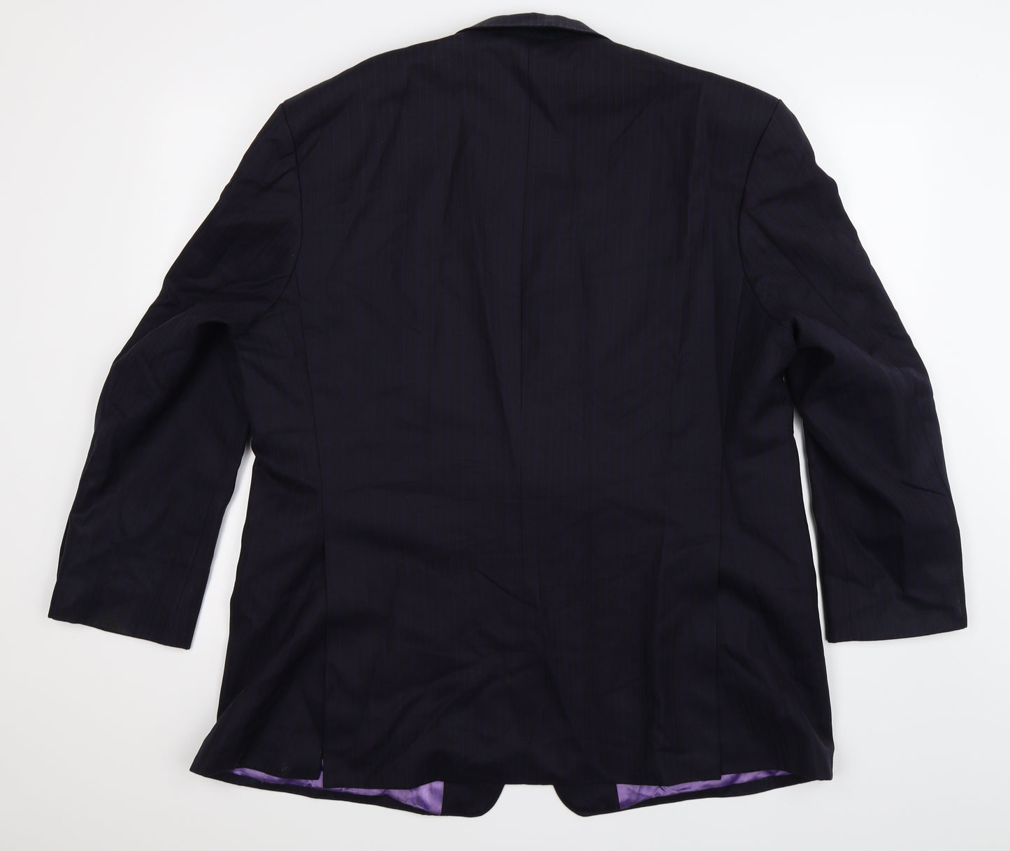 fielding nicholson Mens Purple Striped  Jacket Suit Jacket Size 44