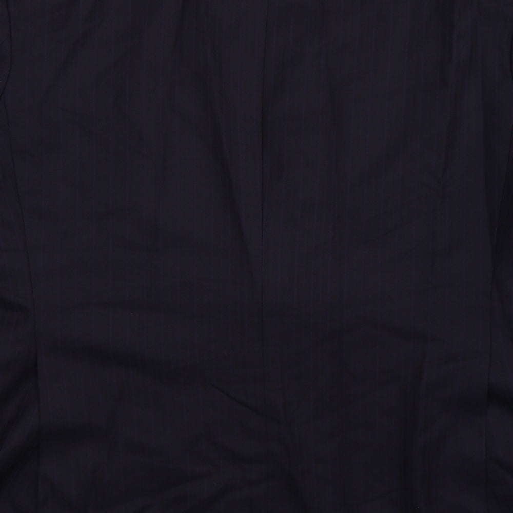 fielding nicholson Mens Purple Striped  Jacket Suit Jacket Size 44