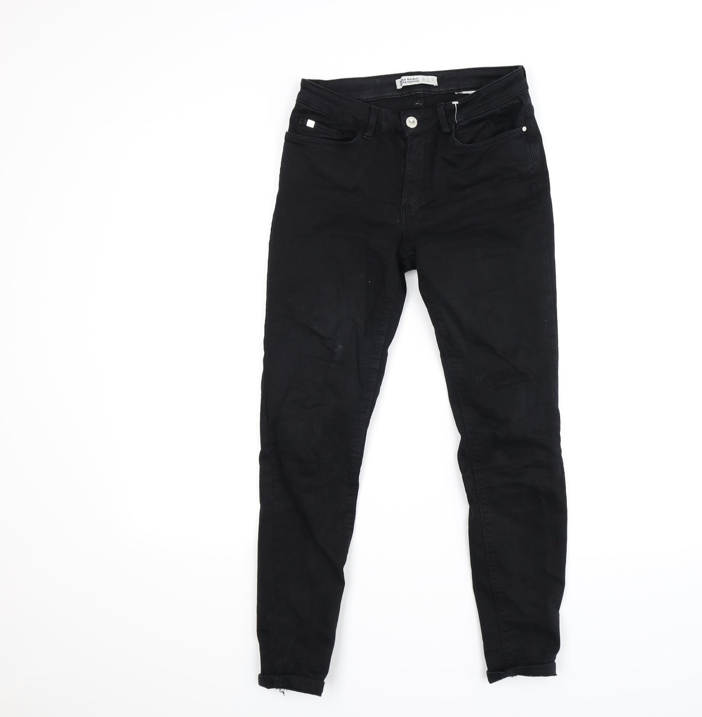 Zara Womens Black  Denim Skinny Jeans Size 8 L25 in