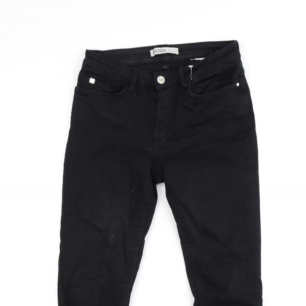 Zara Womens Black  Denim Skinny Jeans Size 8 L25 in
