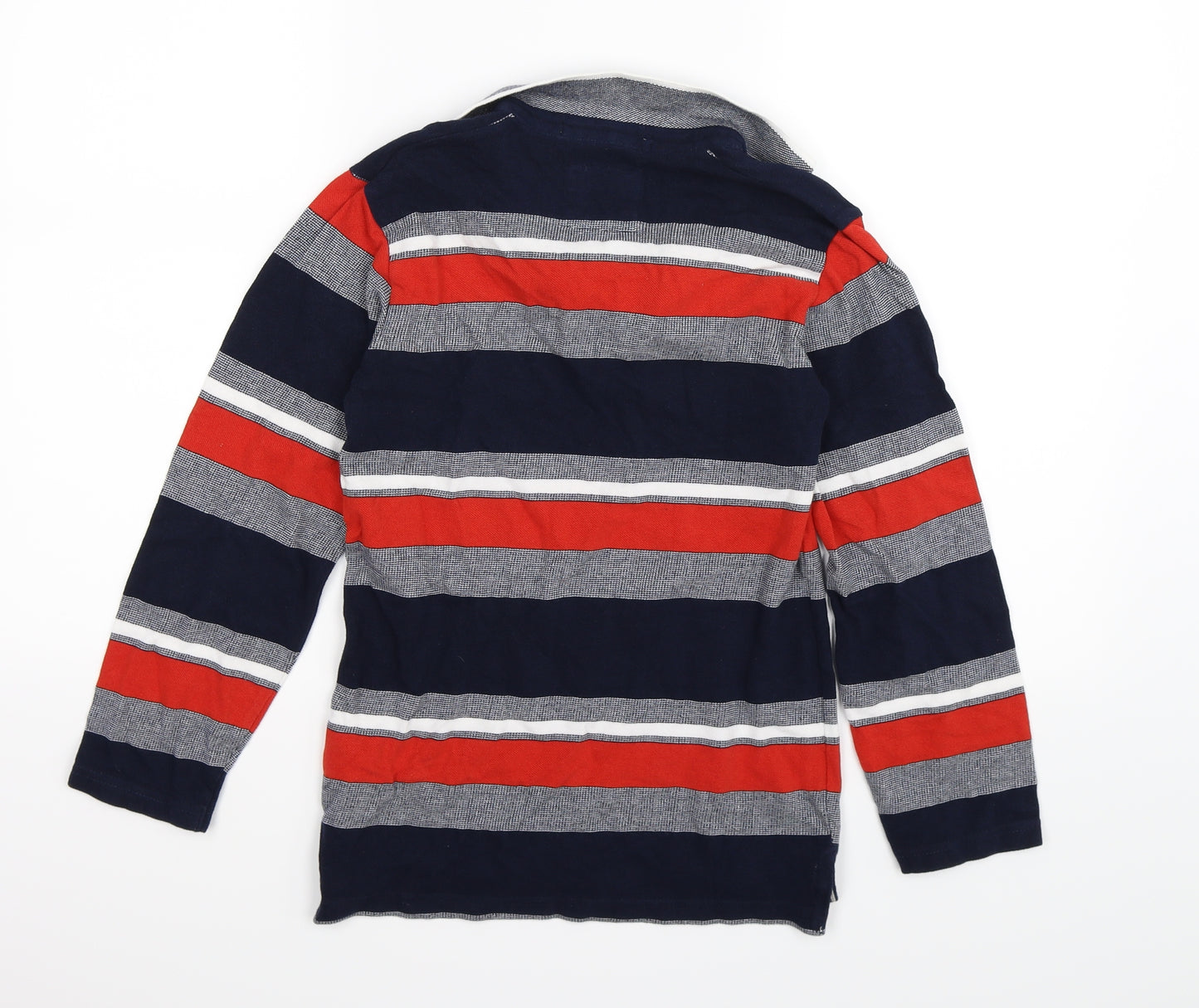 Jasper Conran Boys Blue Striped  Basic Polo Size 9-10 Years