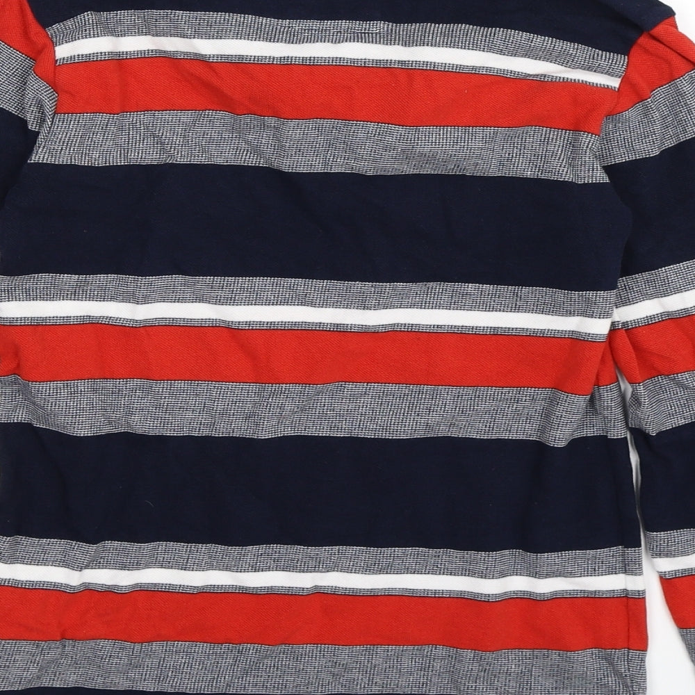 Jasper Conran Boys Blue Striped  Basic Polo Size 9-10 Years