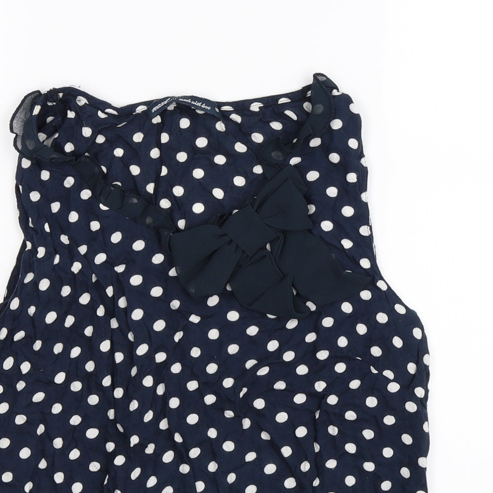 NEXT Womens Blue Polka Dot  Tunic T-Shirt Size 10