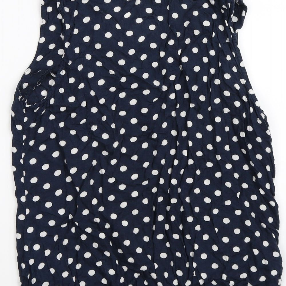 NEXT Womens Blue Polka Dot  Tunic T-Shirt Size 10