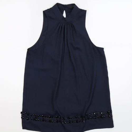 NEXT Womens Blue  Chiffon Tunic Blouse Size 10