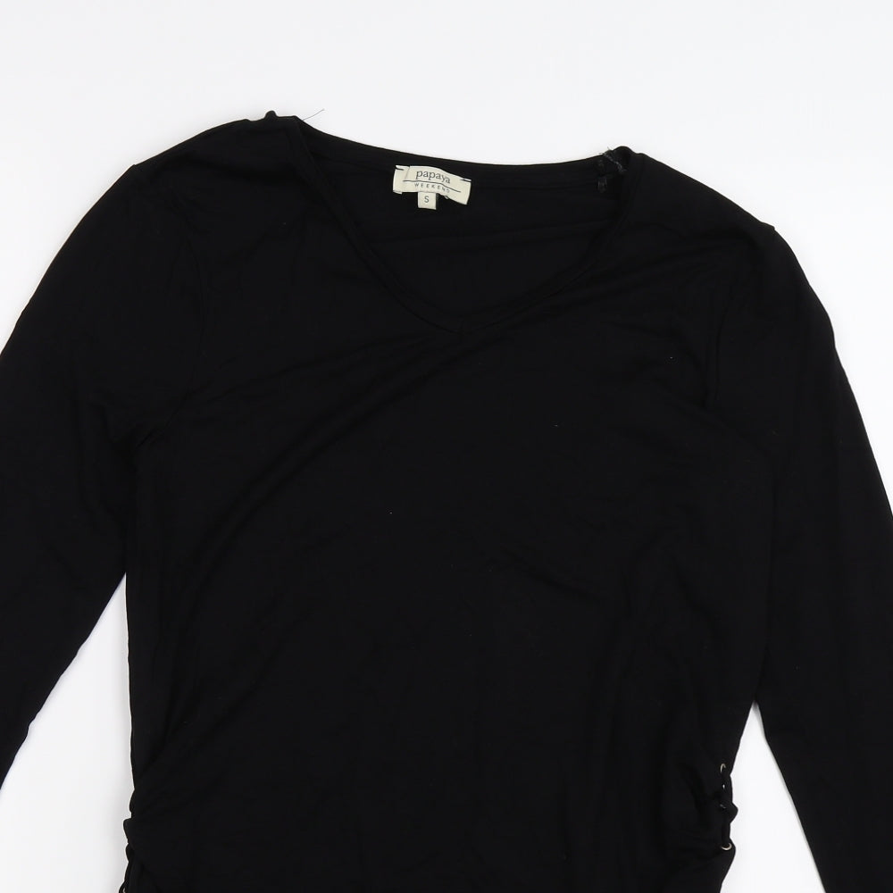 Papaya Womens Black   Tunic T-Shirt Size S
