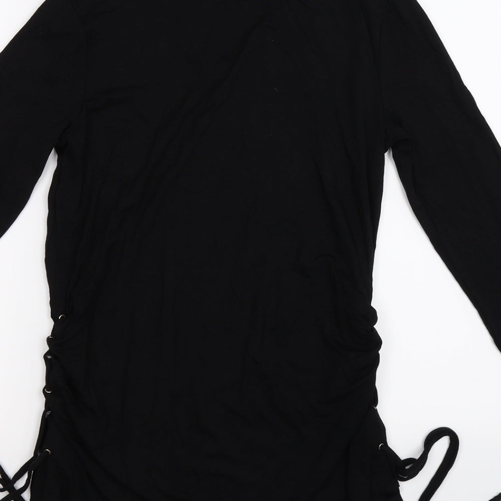 Papaya Womens Black   Tunic T-Shirt Size S