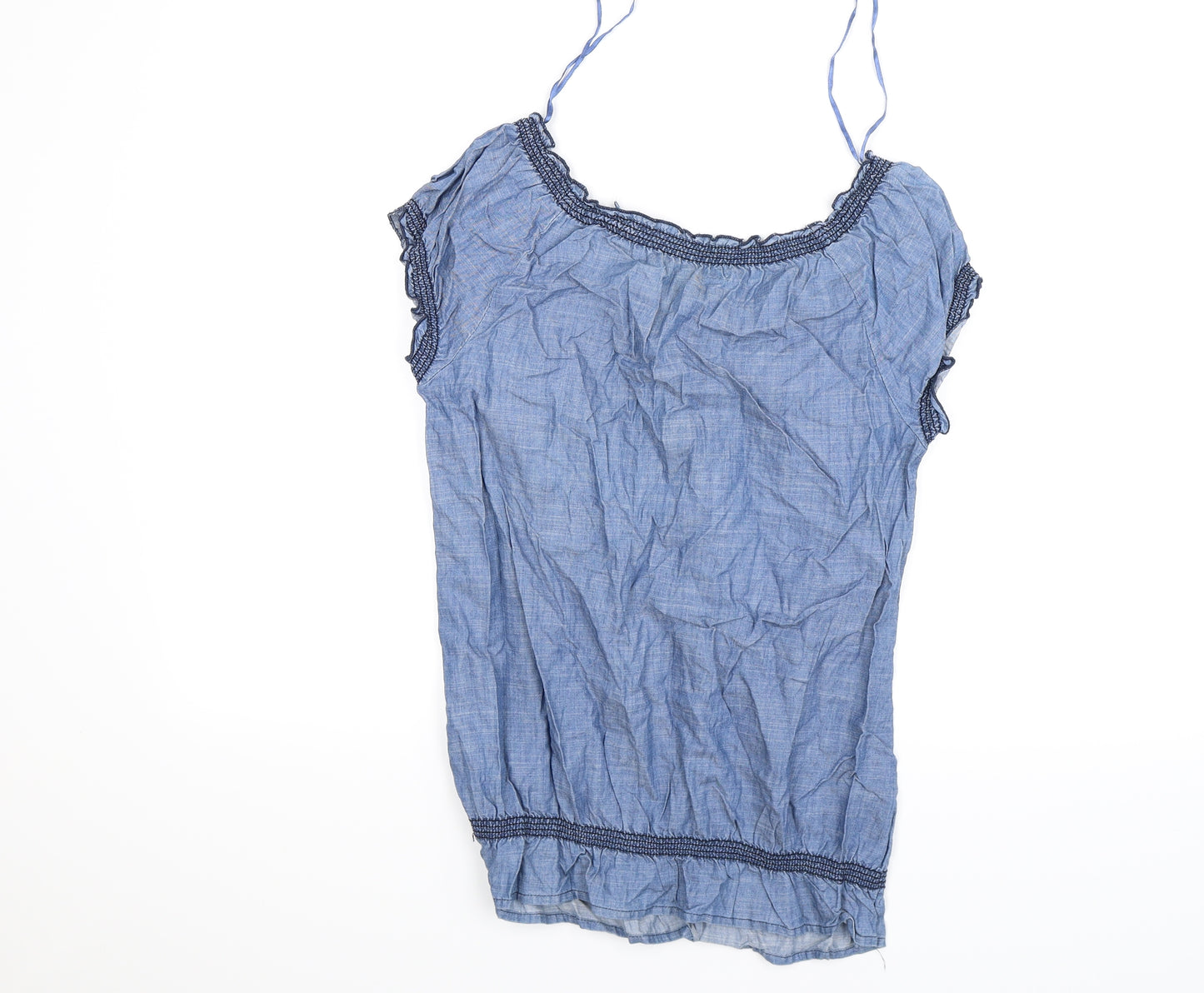 Clockhouse Womens Blue  Denim Tunic T-Shirt Size 14