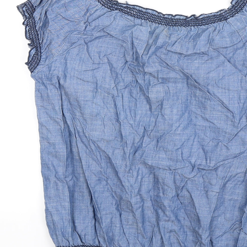 Clockhouse Womens Blue  Denim Tunic T-Shirt Size 14