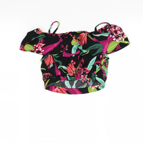 River Island Girls Multicoloured Floral  Cropped Blouse Size 7-8 Years