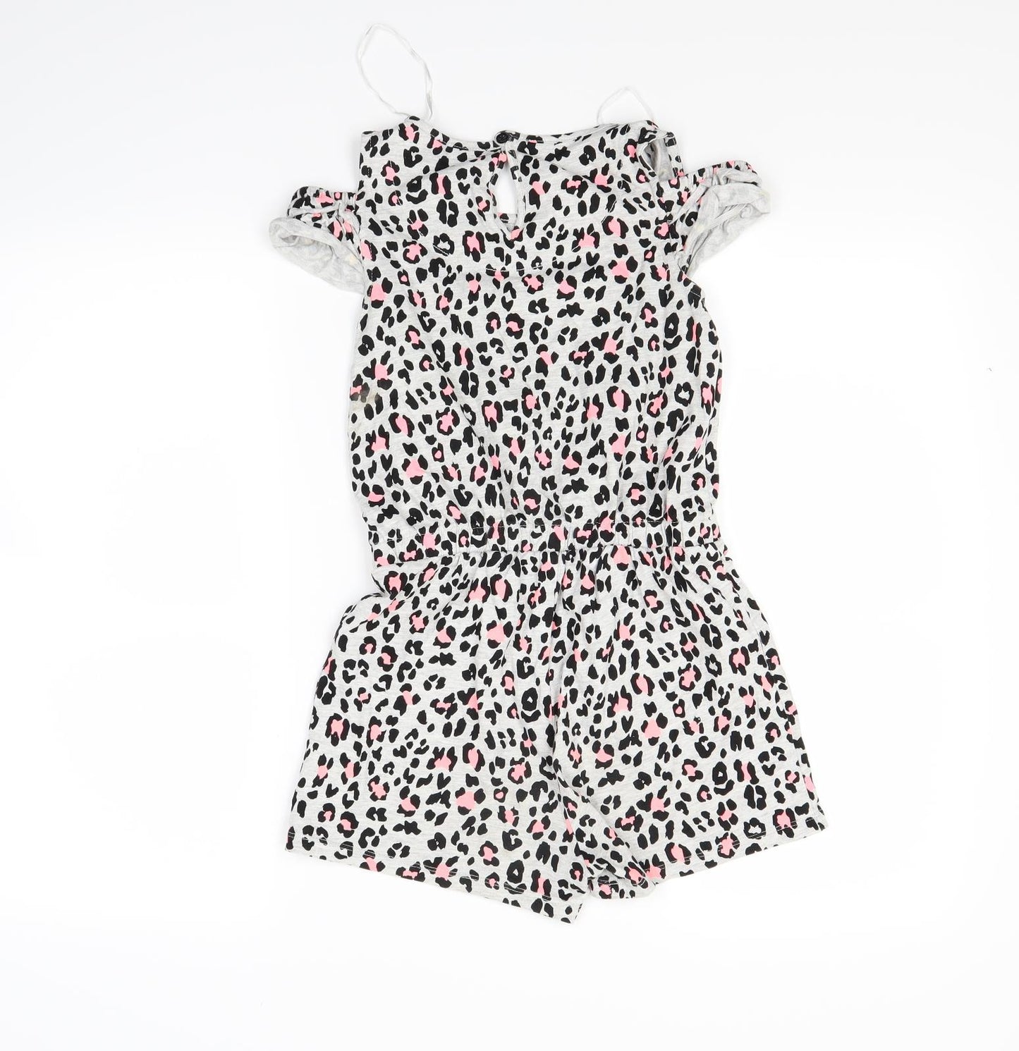 George Girls Grey Animal Print  Shorts One-Piece Size 9-10 Years