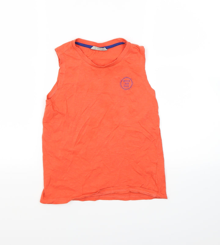 George Boys Orange Basic Tank Size 8-9 Years