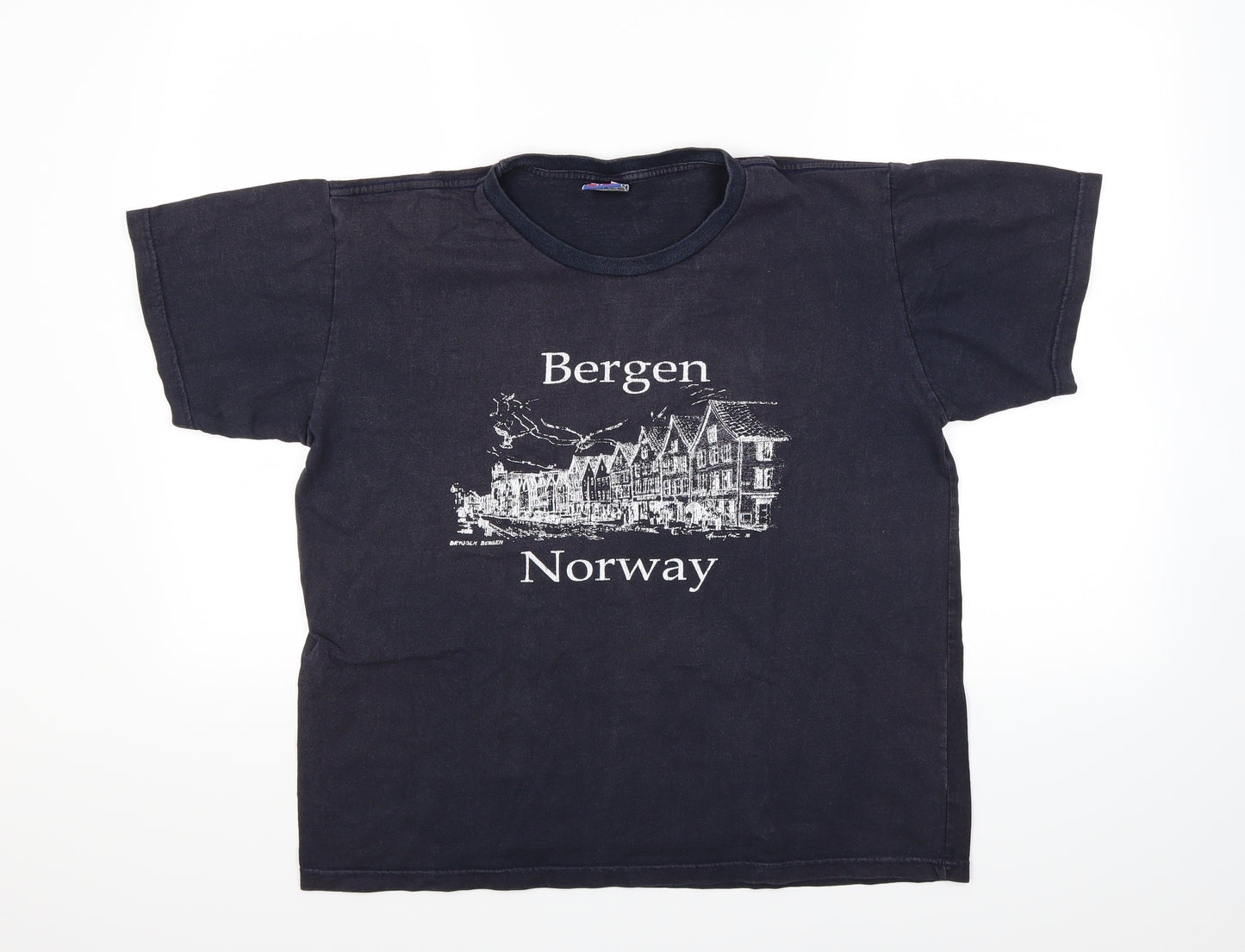 Preworn Mens Blue    T-Shirt Size M  - Norway