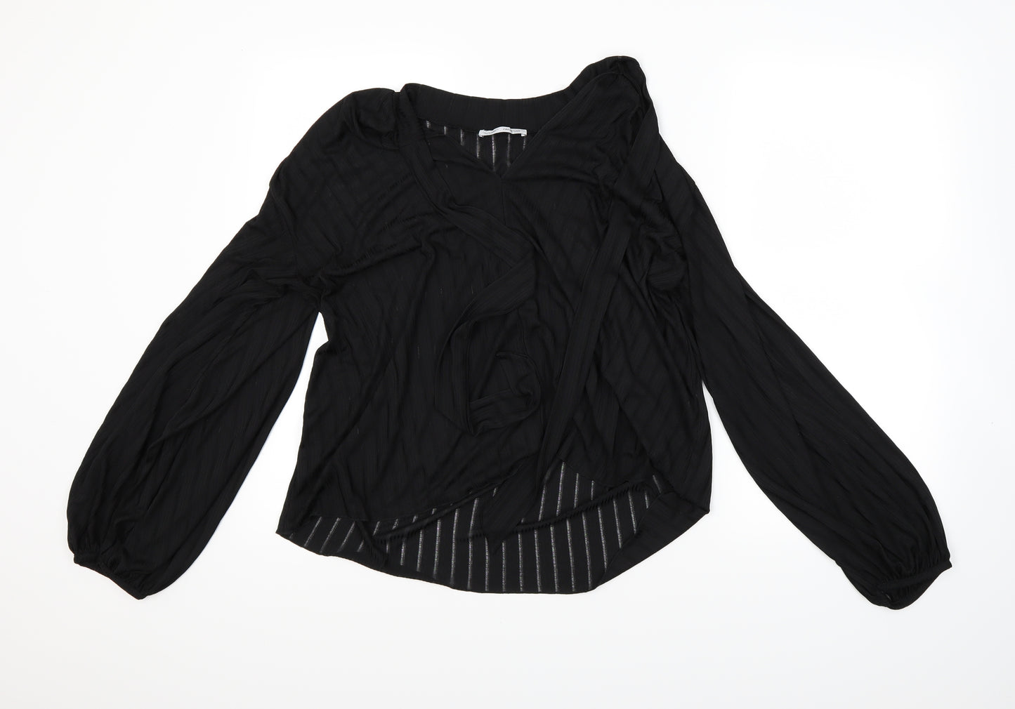Zara Womens Black   Basic Polo Size L