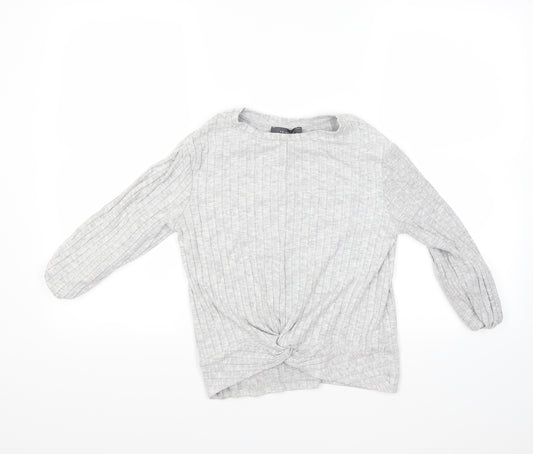 Front view of Primark women’s grey jumper, size UK 14