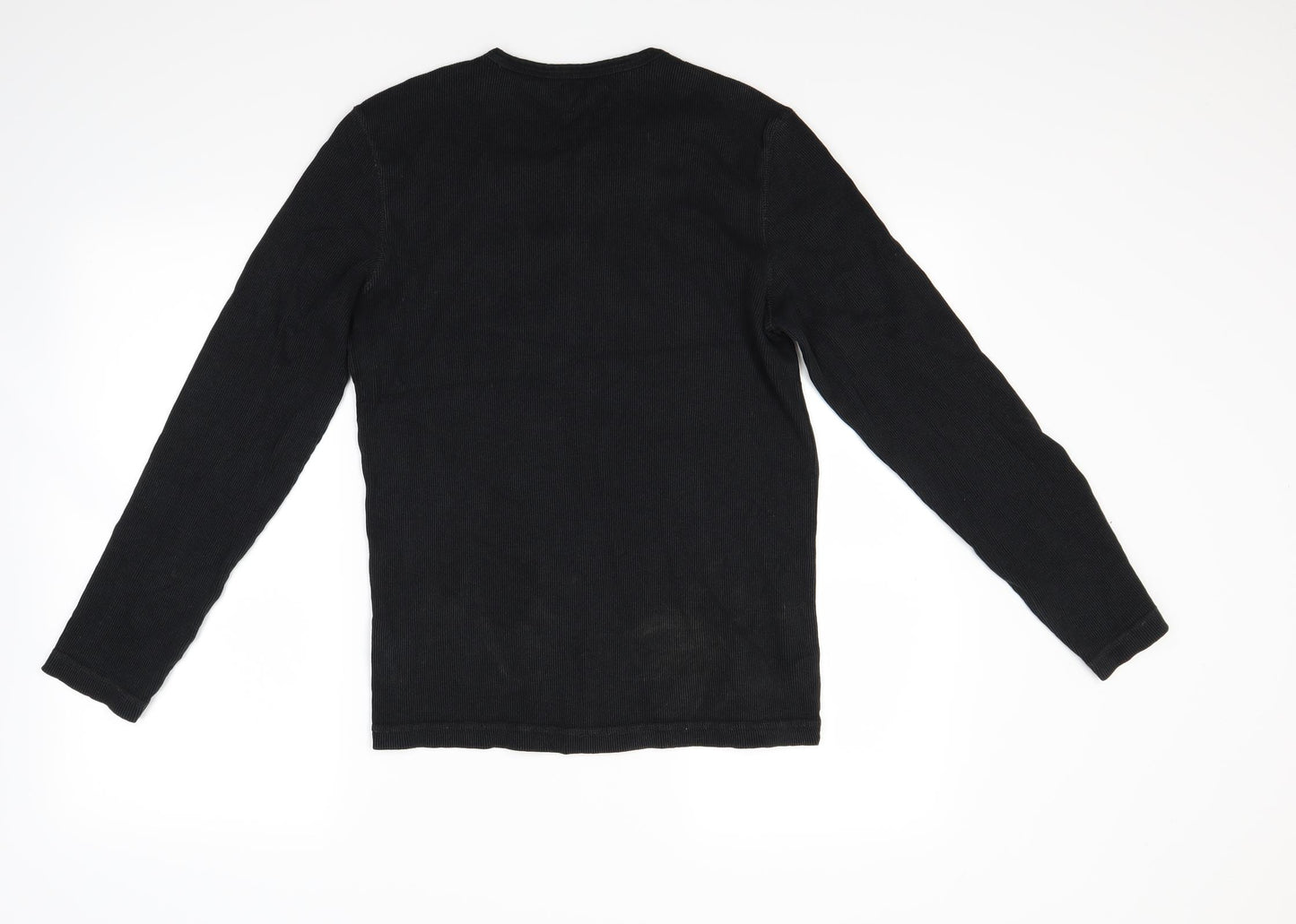 Borton Mens Black    Button-Up Size M