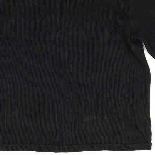Borton Mens Black    Button-Up Size M