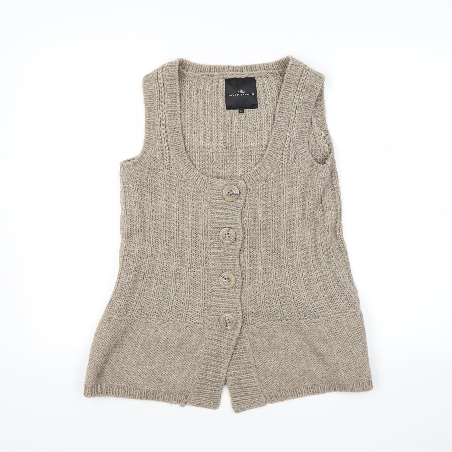 River Island Womens Beige   Vest Jumper Size 10