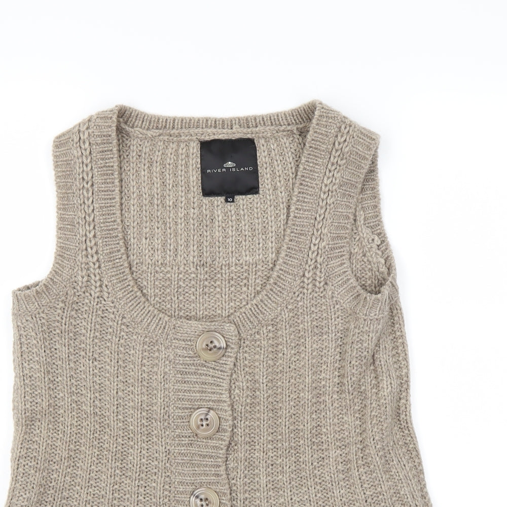 River Island Womens Beige   Vest Jumper Size 10