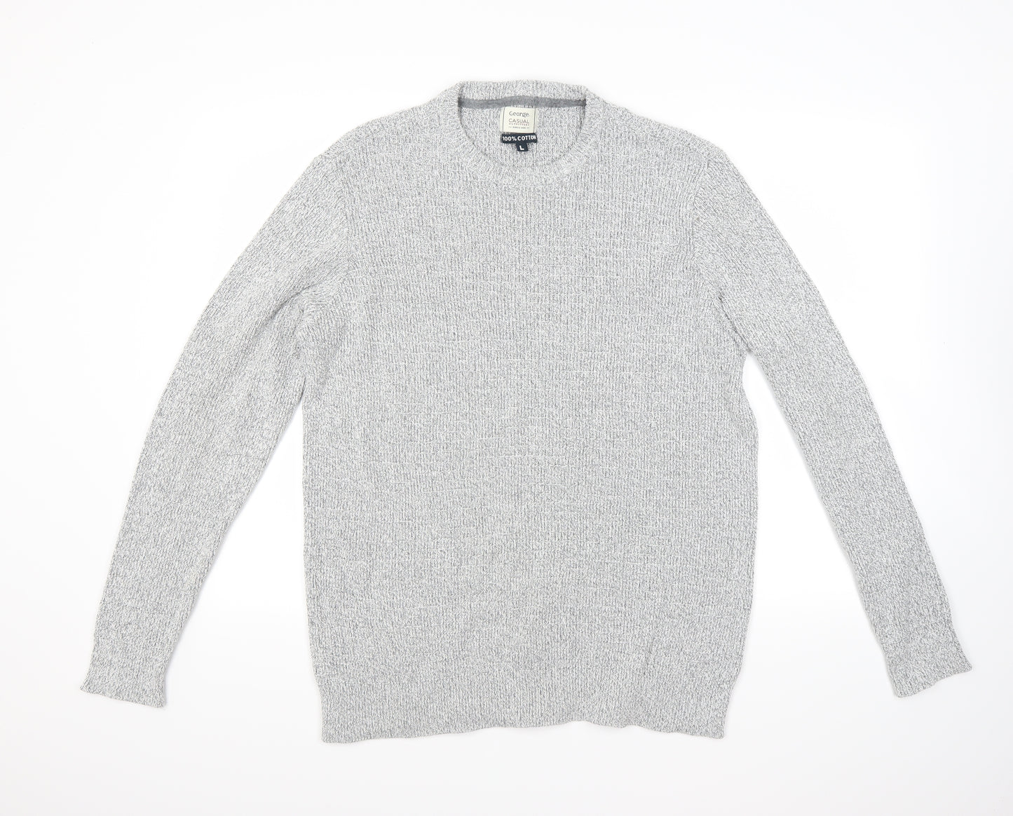 George Mens Grey   Pullover Jumper Size L
