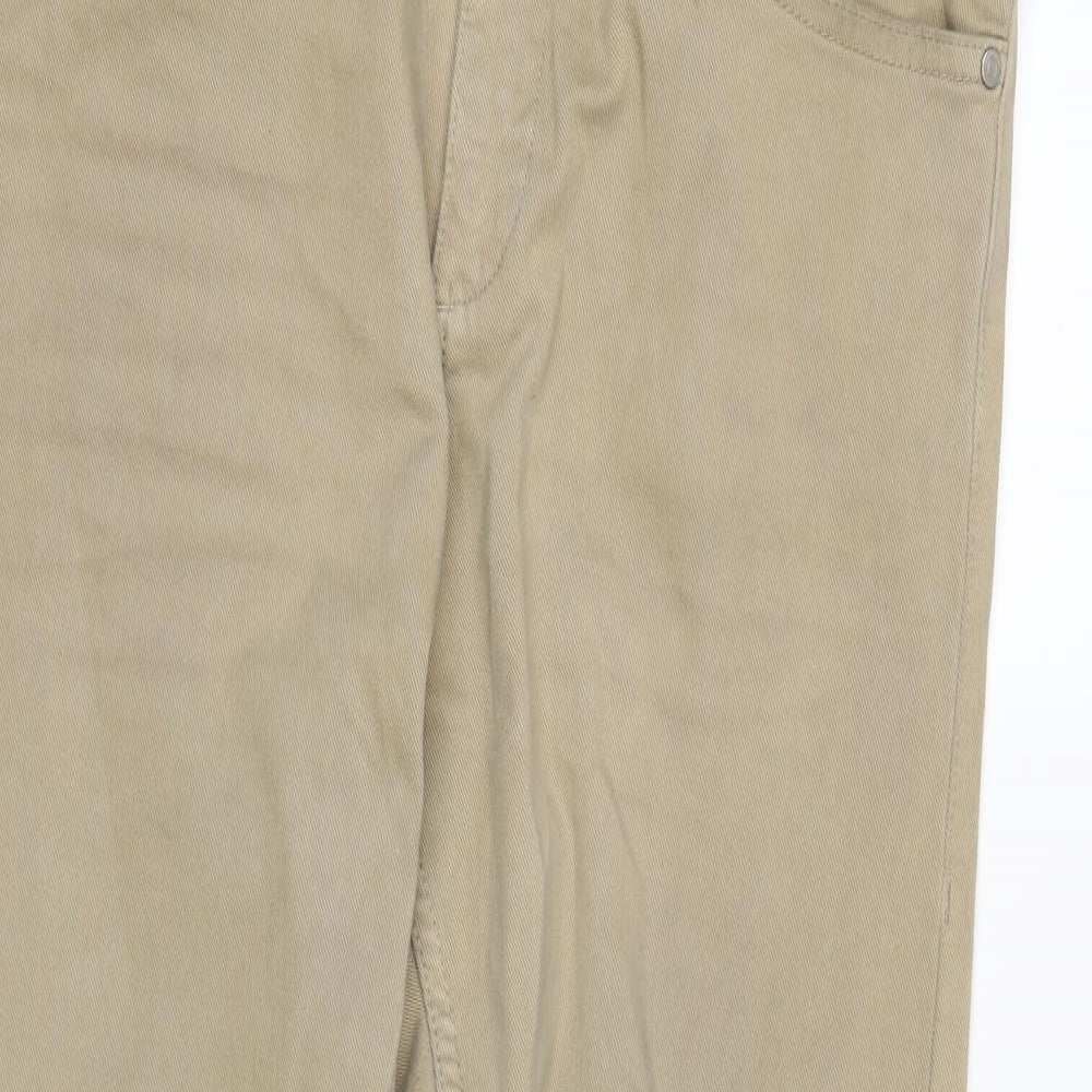Mango Mens Beige  Denim Straight Jeans Size 32 L31 in