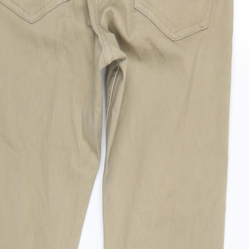 Mango Mens Beige  Denim Straight Jeans Size 32 L31 in
