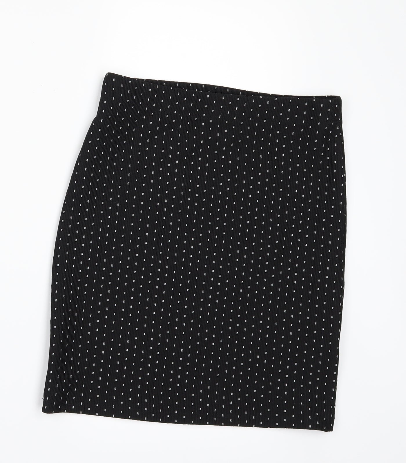 Even & Odd Womens Black Polka Dot  Bandage Skirt Size S