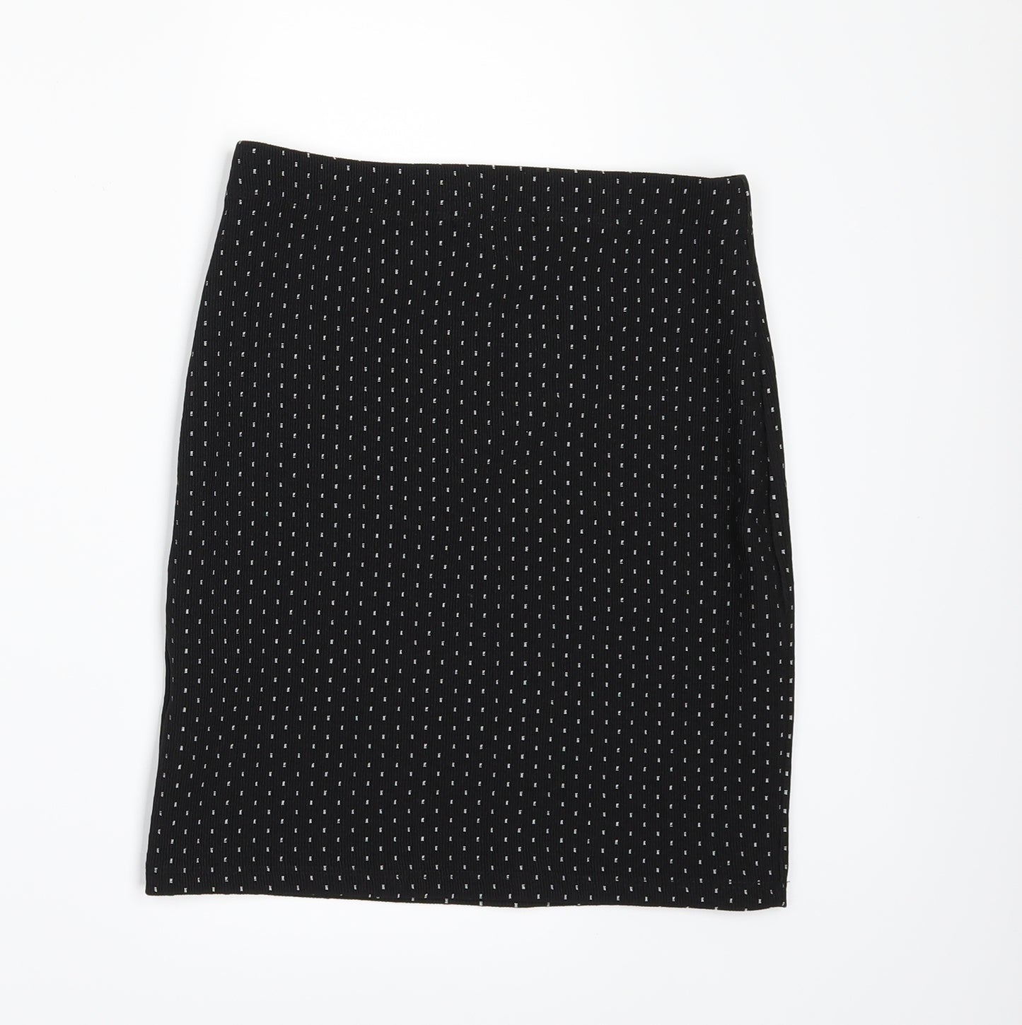 Even & Odd Womens Black Polka Dot  Bandage Skirt Size S