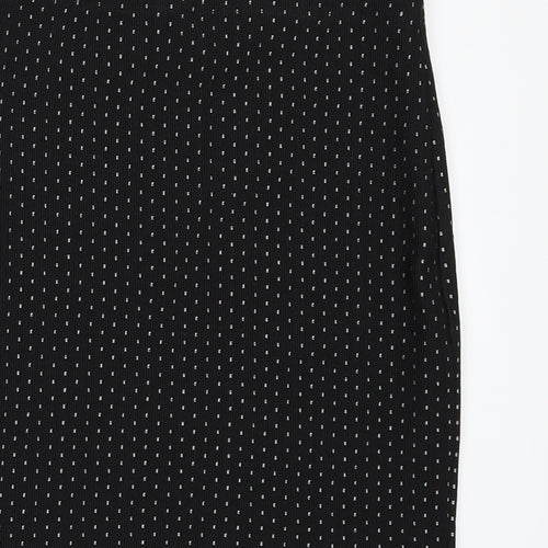 Even & Odd Womens Black Polka Dot  Bandage Skirt Size S