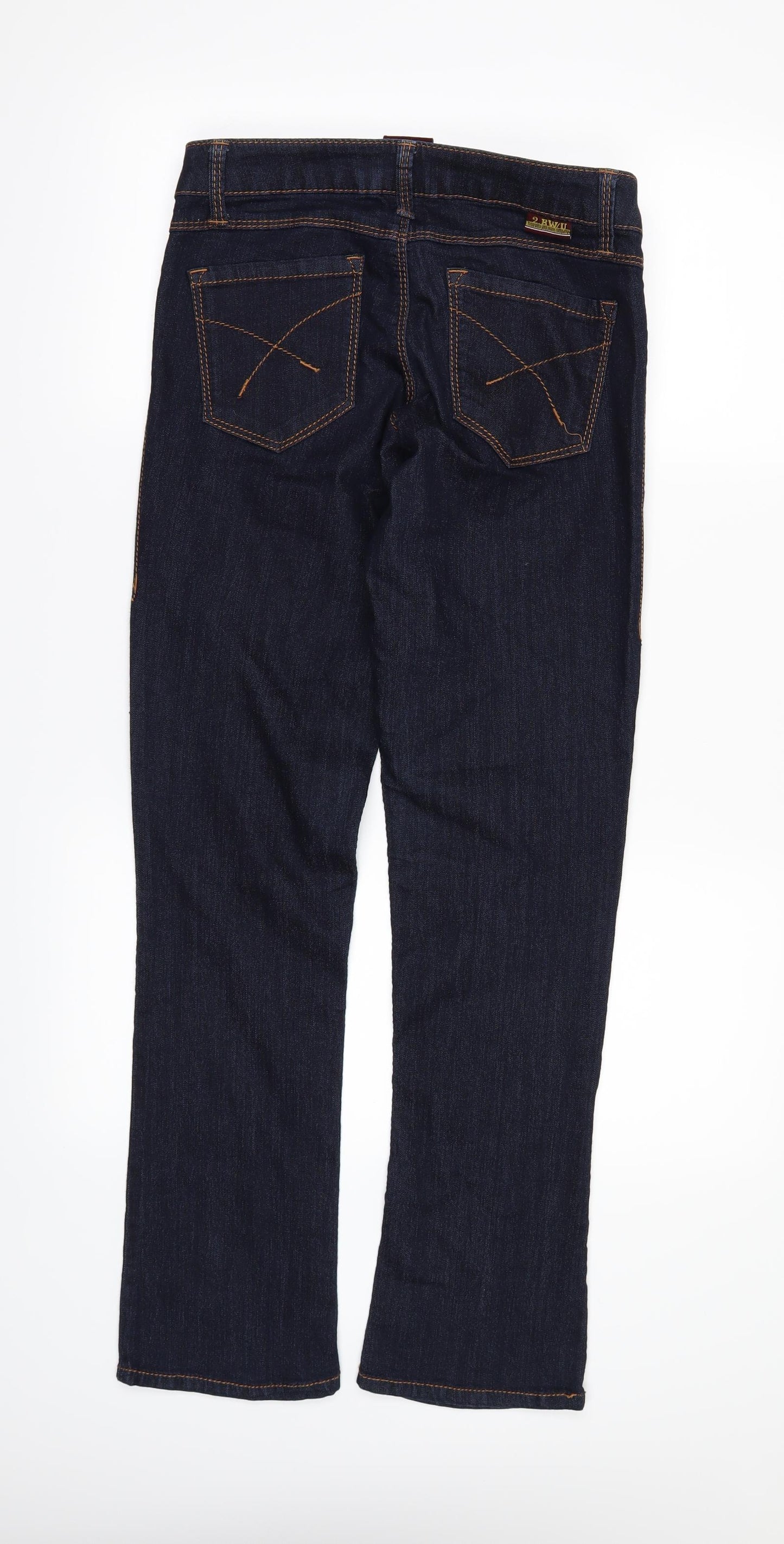 2 bwu Womens Beige  Denim Straight Jeans Size 28 L30 in