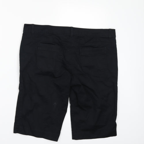 Marks and Spencer Womens Black   Chino Shorts Size 14