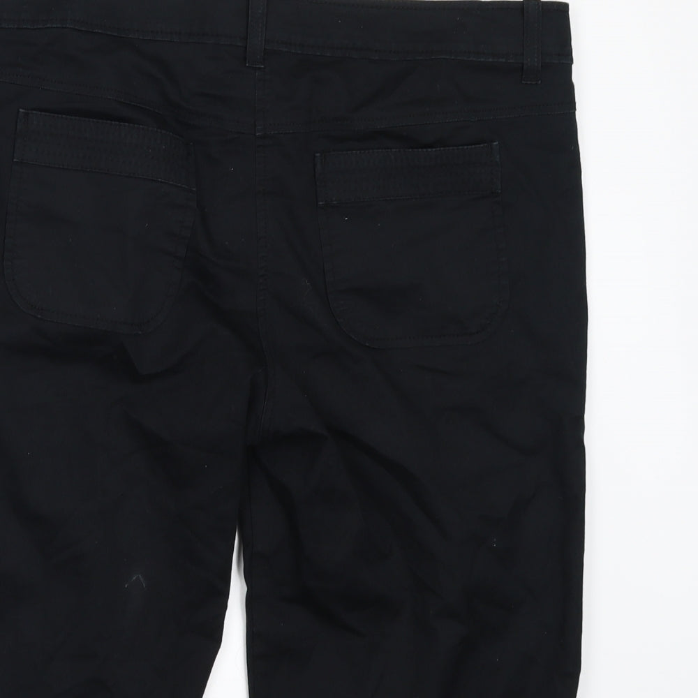 Marks and Spencer Womens Black   Chino Shorts Size 14