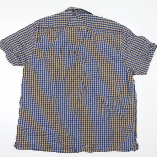 Easy Mens Blue Check   Button-Up Size 2XL
