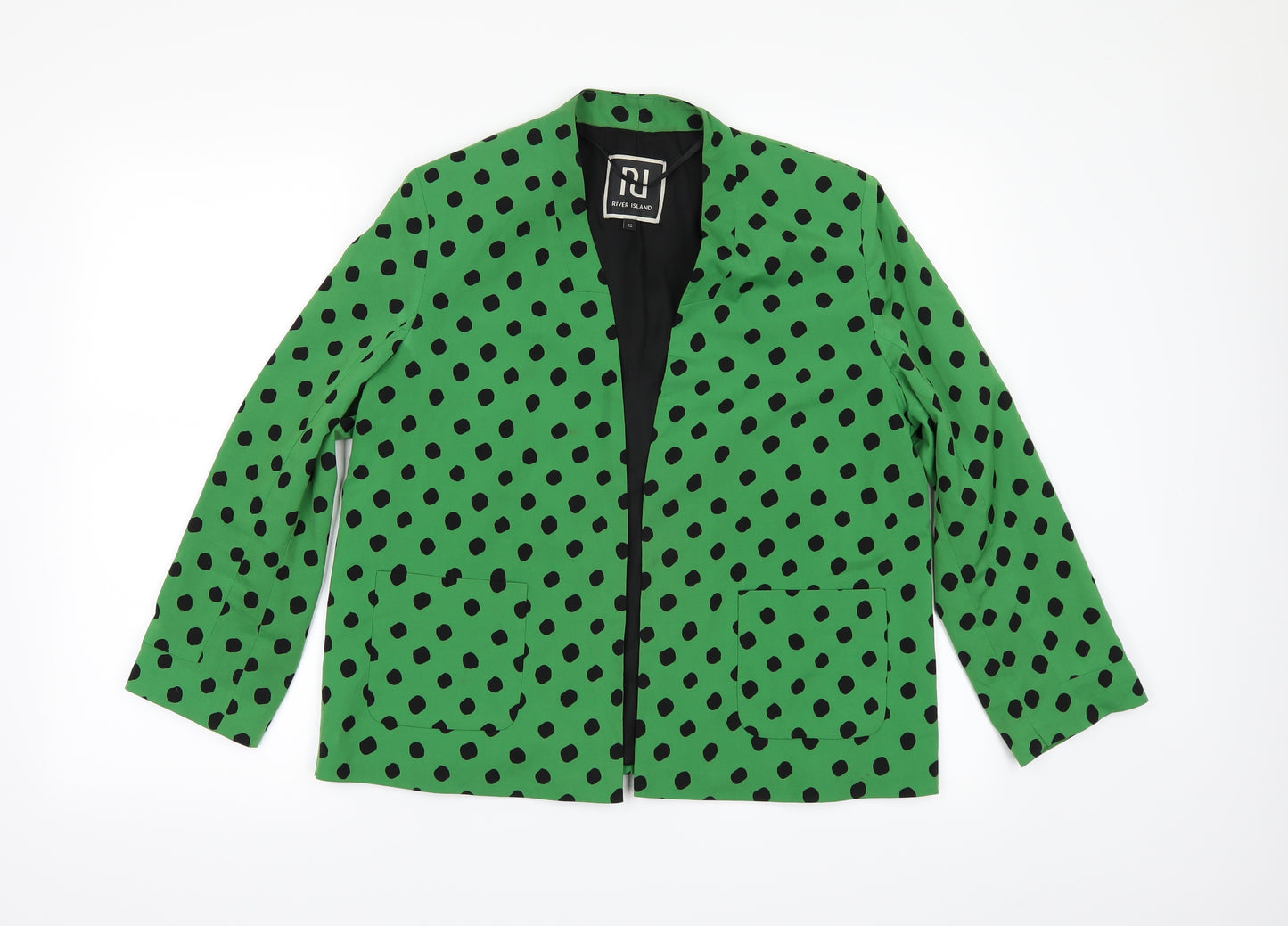 River Island Womens Green Polka Dot  Jacket  Size 12
