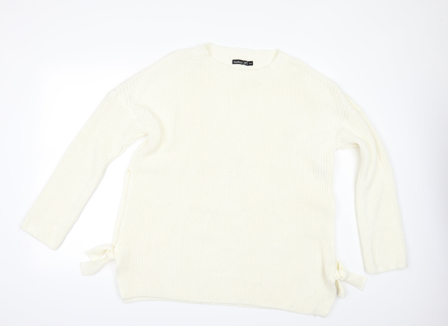 booh Womens Ivory   Pullover Jumper Size M  - tie sides