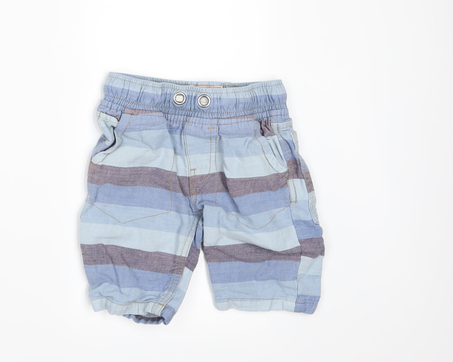 NEXT Boys Blue Striped  Chino Shorts Size 5 Years
