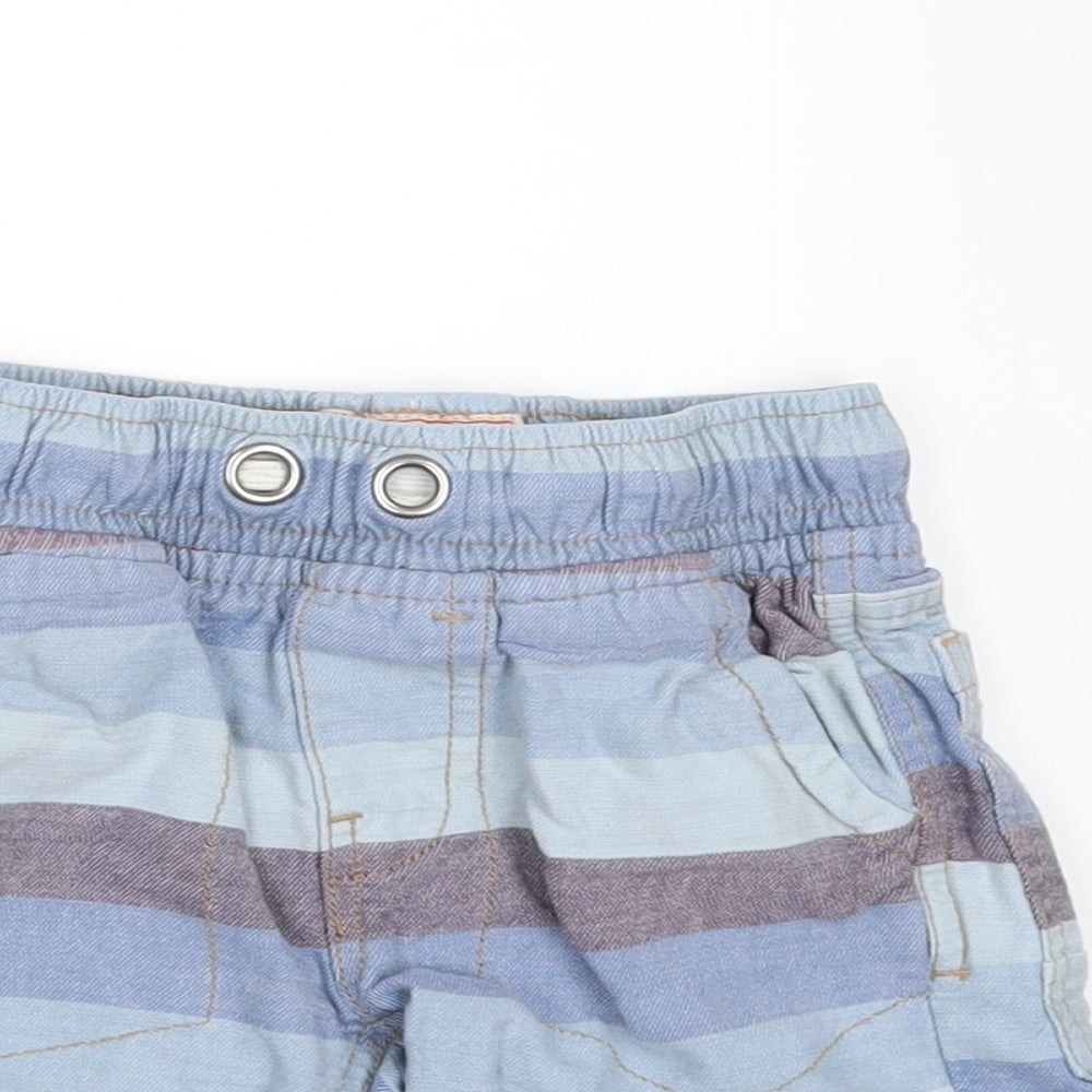 NEXT Boys Blue Striped  Chino Shorts Size 5 Years