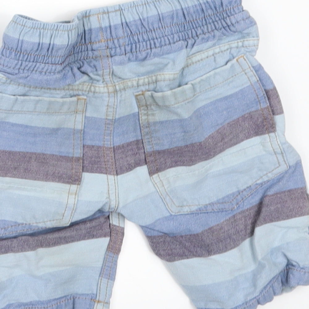 NEXT Boys Blue Striped  Chino Shorts Size 5 Years