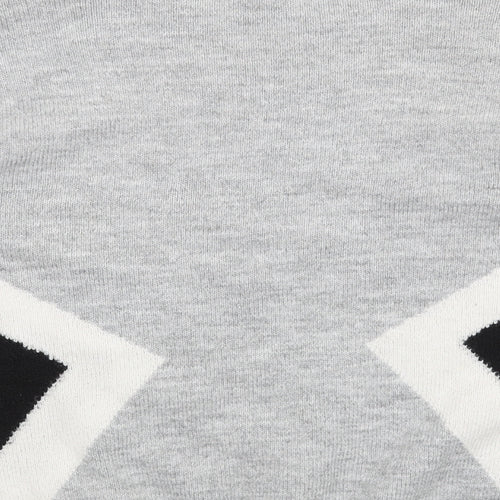 New Look Womens Black Geometric  Pullover Jumper Size S