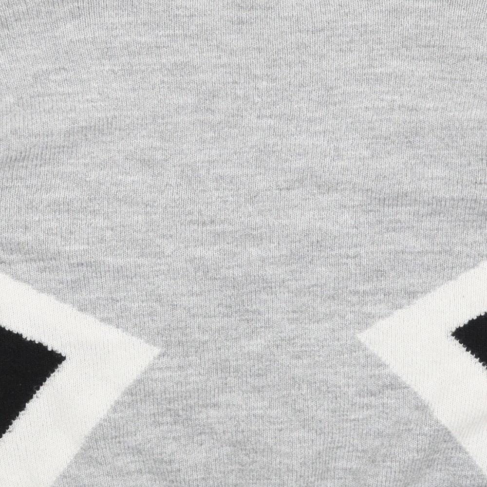 New Look Womens Black Geometric  Pullover Jumper Size S