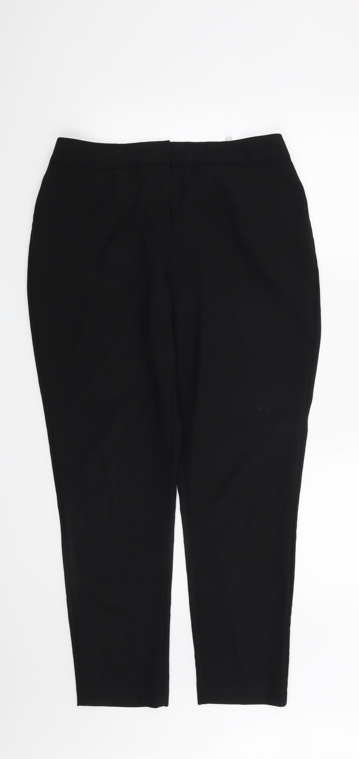F&F Womens Black Trousers Size 12 L28 in