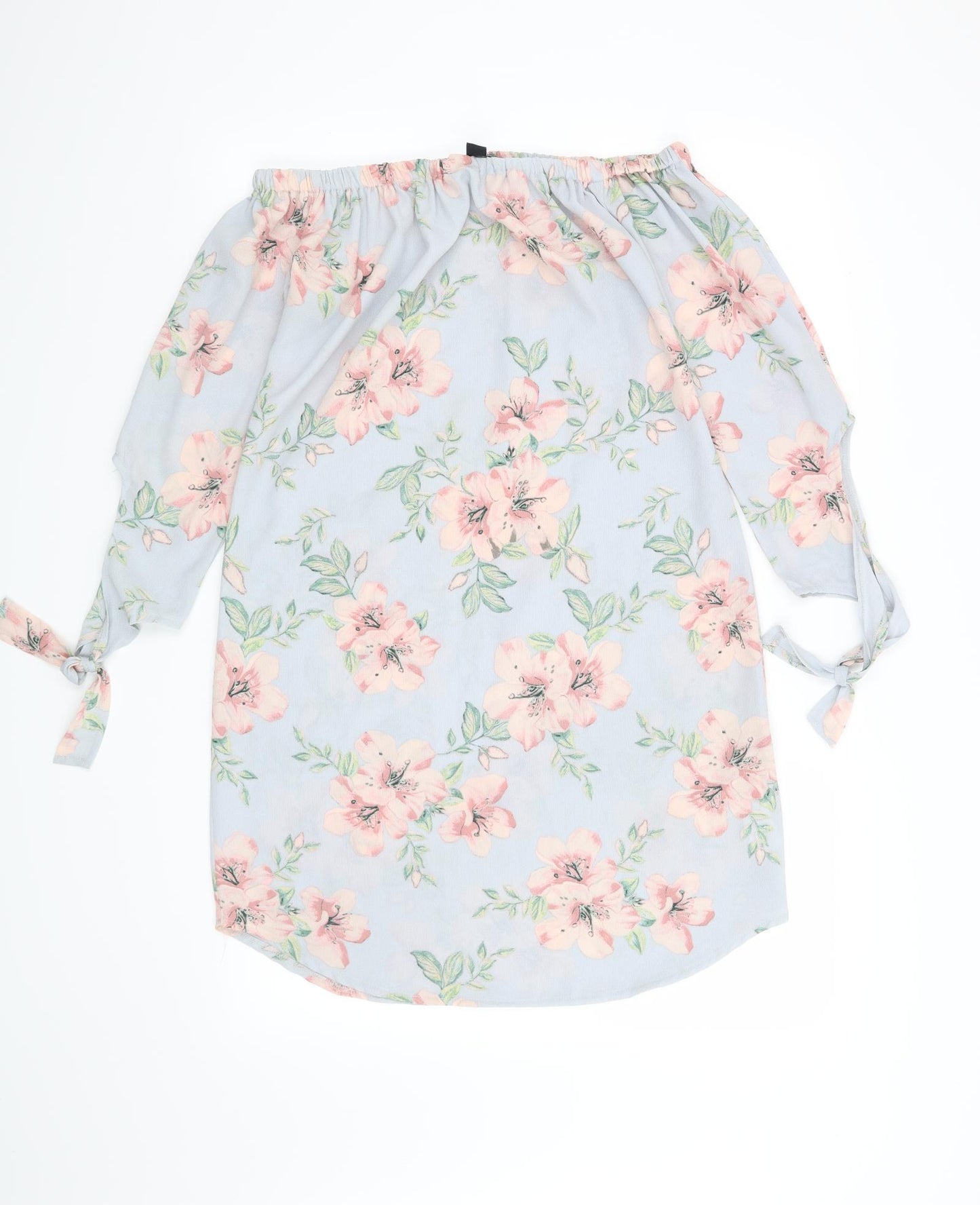 New Look Womens Blue Floral  Shirt Dress  Size 10