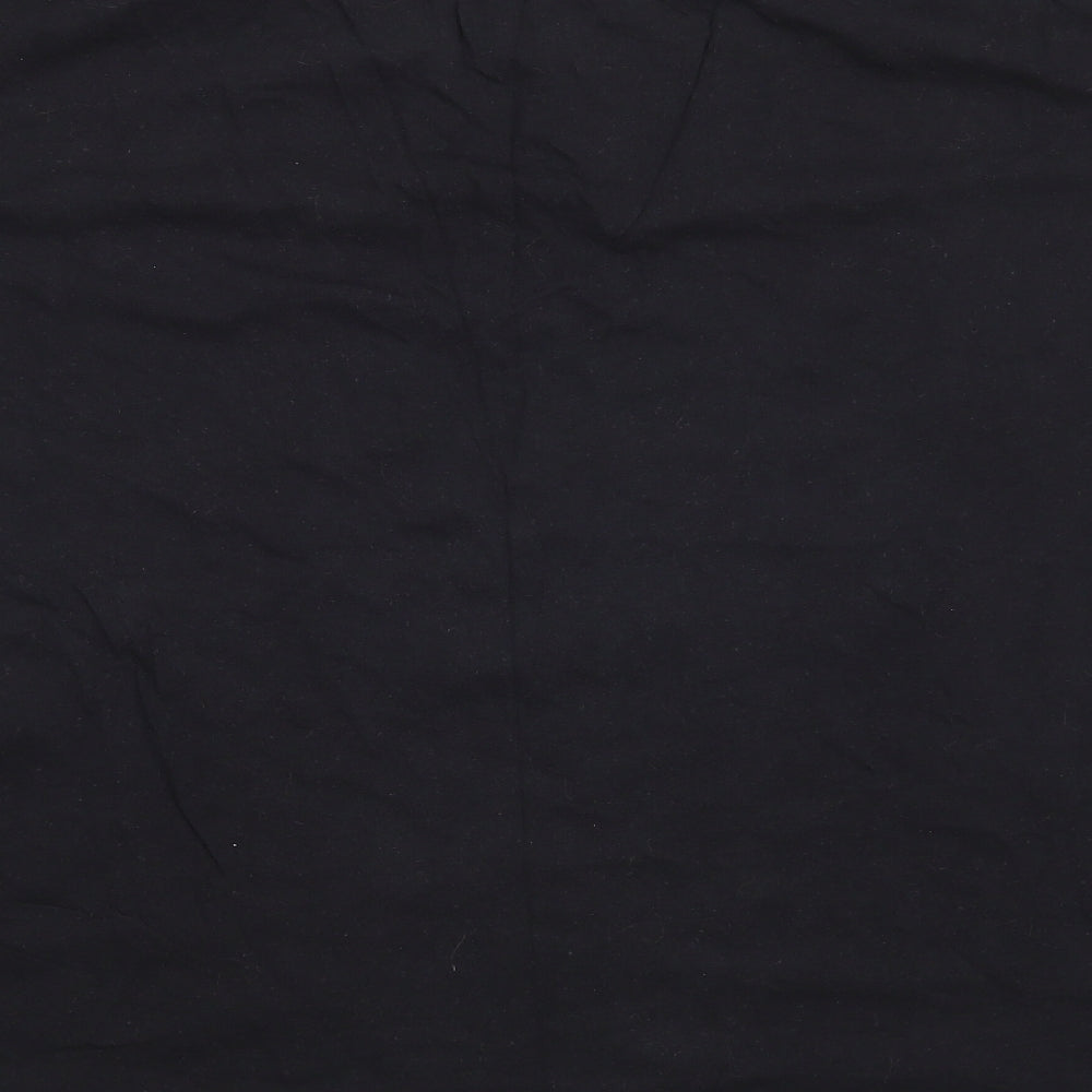 Rogers+Rogers Womens Black Floral  Basic T-Shirt Size 26  - Heart