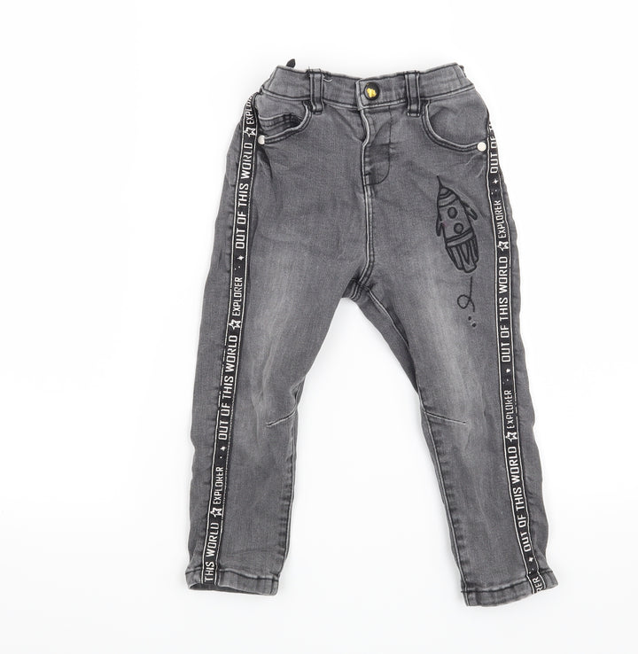 George Boys Grey   Cargo Jeans Size 18-24 Months  - Rocket