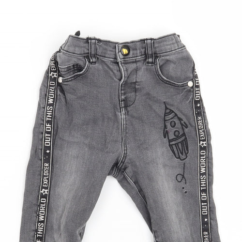 George Boys Grey   Cargo Jeans Size 18-24 Months  - Rocket